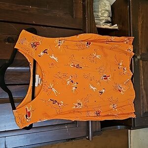VTG Thomas Payton Sport s/l orange blouse, sz 12